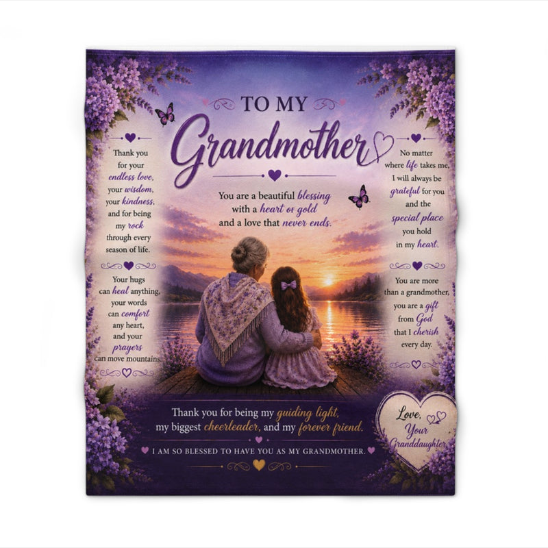 To My Grandmother Blanket — Heartfelt Gift From Granddaughter - To Guiding Light