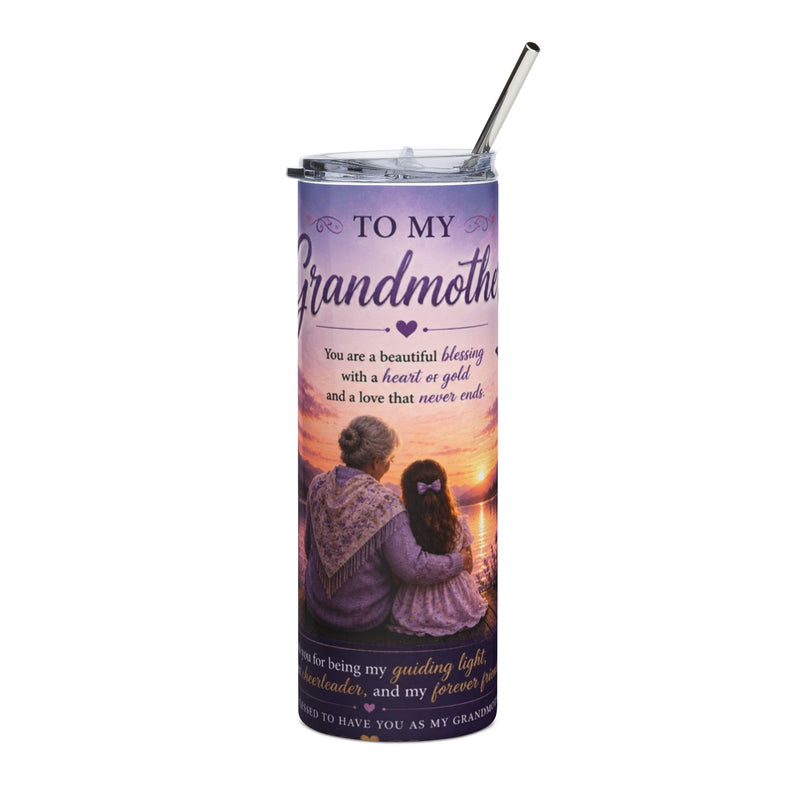 To My Grandmother 20oz Stainless Steel Tumbler - Heartfelt Gift for Grandma