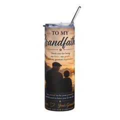 To My Grandfather 20oz Stainless Steel Tumbler -  Heartfelt Gift for Grandpa